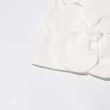 Vestido de Flores 3D – Sem Mangas, Elegância e Sofisticação