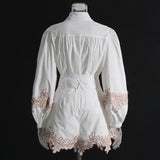 Conjunto bordado com cinto - Novidade