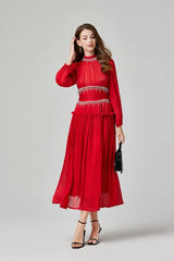 Vestido de Verão SEDA – Luxo Francês, Franjas, Pregas e cristais