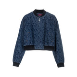 Jaqueta Jeans CHCH – Com Zíper e Bolsos, Gola Lapela, Manga Longa, Estilo Vintage e Fashion