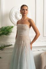 Vestido Longo Estilo Princesa – Tule Transparente, Design Envolvente e Toque de Fada para Verão