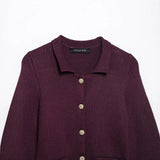 Conjunto Feminino Minimalista em Tricô – Jaqueta + Saia | Look Elegante