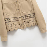 Casaco com Detalhes Vazados – Sofisticação Atemporal e Design Autoral