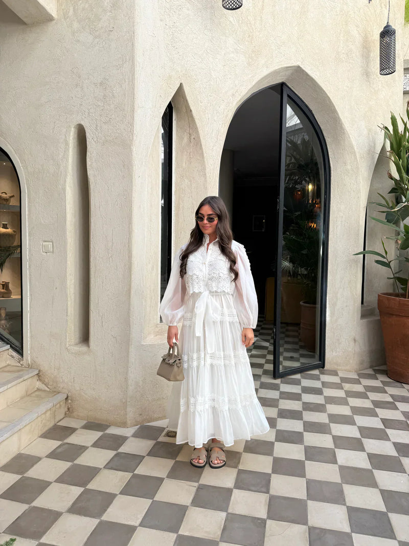 Vestido Lumière – Edição Exclusiva com Renda Bordada