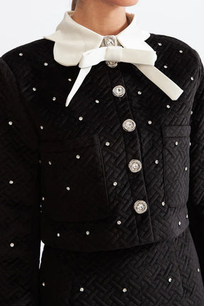 Conjunto Veludo com Detalhes Bordados