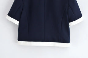 Conjunto Feminino Versátil – Blusa Básica com Recortes e Calça Reta Cintura Alta