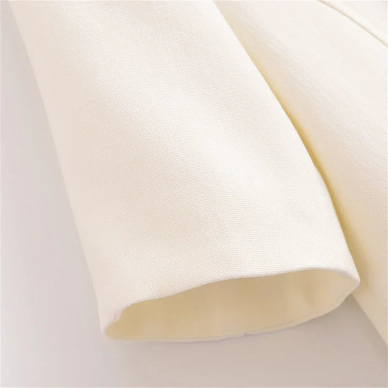 Conjunto Feminino Elegância Clássica – Blazer Transpassado com Botões Duplos e Calça de Cintura Alta