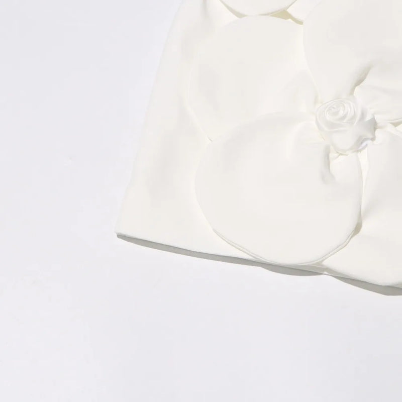 Vestido de Flores 3D – Sem Mangas, Elegância e Sofisticação