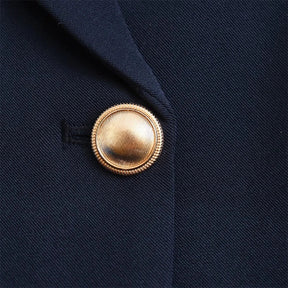 Conjunto Elegante – Blazer Curto com Botões Decorativos e Calça Pantalona