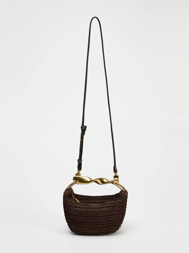 Bolsa Estilo Retrô Elegante, Alça de Corrente Metálica, Transversal Pequena e Sofisticada