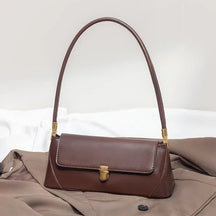 Bolsa de Ombro – Couro Ecológico, Estilo Luxo, Pequena e Elegante, Modelo Underarm/Clutch