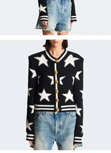 Cardigan Tricot com Botões Dourados – Estilo Sofisticado