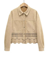 Casaco com Detalhes Vazados – Sofisticação Atemporal e Design Autoral