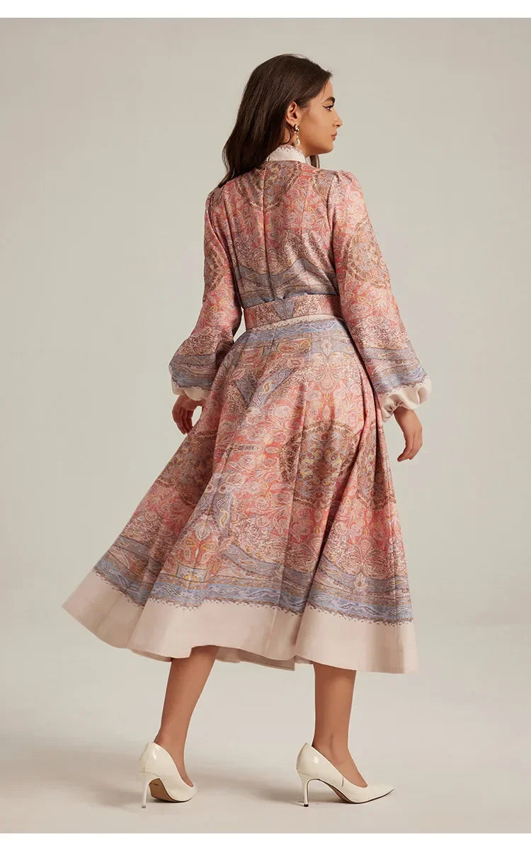 Vestido elegante estampa boho - Novidade