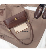 Bolsa de Ombro – Couro Ecológico, Estilo Luxo, Pequena e Elegante, Modelo Underarm/Clutch