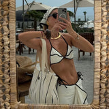 Conjunto de Biquíni 3 Peças – Biquíni com Saia Longa