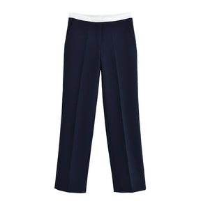 Conjunto Feminino Versátil – Blusa Básica com Recortes e Calça Reta Cintura Alta