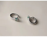 Brincos 925 Prata – Olhos de Serpente Verde, Luxo Leve e Elegante, Versáteis