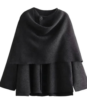 Casaco com Gola Assimétrica – Inverno com Estilo e Conforto