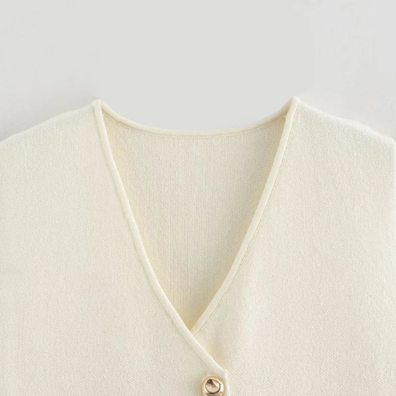 Conjunto Saia Midi Plissada e Colete Regata - Estilo Vintage