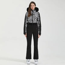 Macacão de Esqui Feminino GSOU SNOW – Peça Única, Acolchoado, Impermeável, Respirável e à Prova de Vento