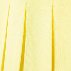 Mini Vestido Modal Plissado de Malha com Gola Redonda