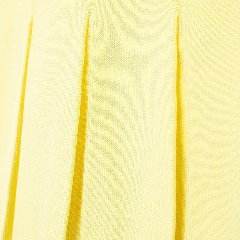 Mini Vestido Modal Plissado de Malha com Gola Redonda