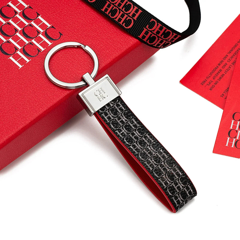 Chaveiro CHCH – Couro, Design Exclusivo com Estampa, Estilo Minimalista e Sofisticado, Presente Elegante