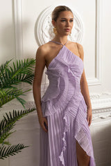 Vestido Sexy Assimétrico e Decote nas Costas