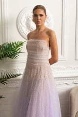 Vestido Longo Estilo Princesa – Tule Transparente, Design Envolvente e Toque de Fada para Verão