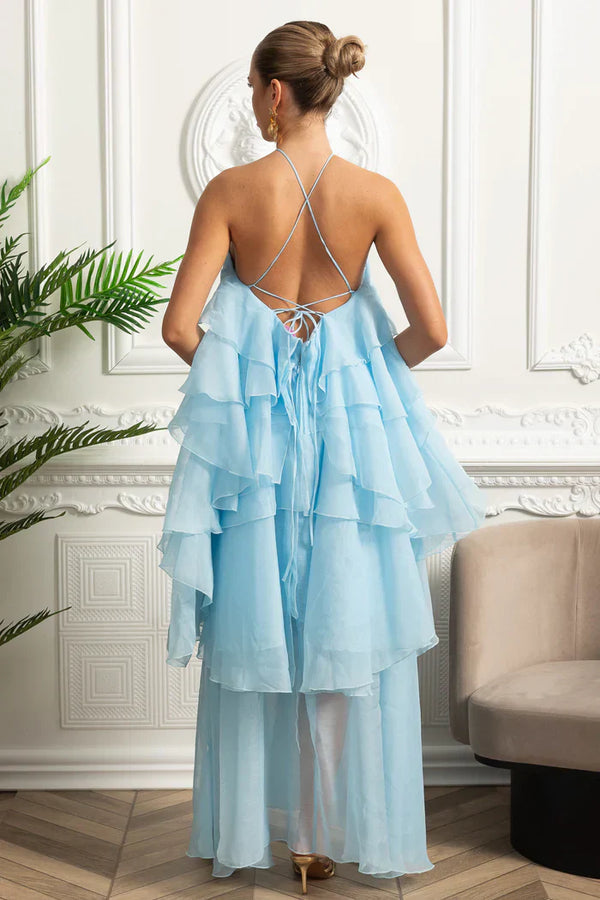 Vestido com Camadas Estilo Moderno