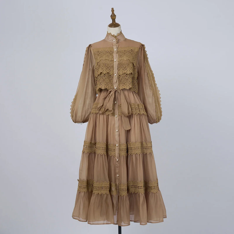 Vestido Lumière – Edição Exclusiva com Renda Bordada