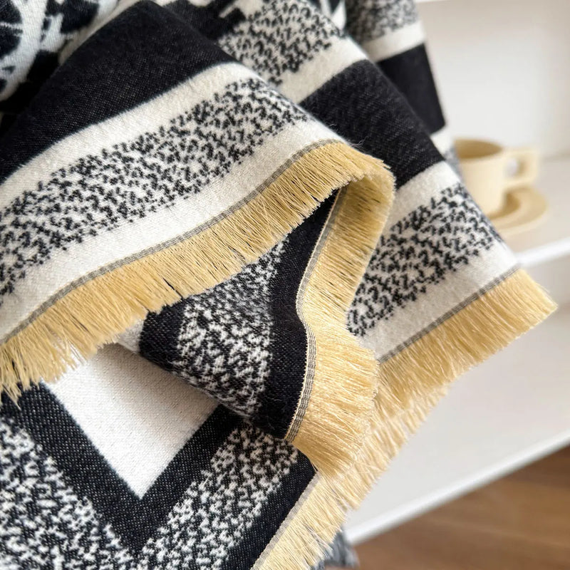 Echarpe Estilo Pashmina em Cashmere