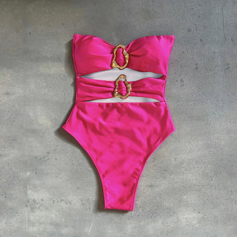 Maiô Monokini com Detalhes Vazados - Moda Praia Sexy e Elegante