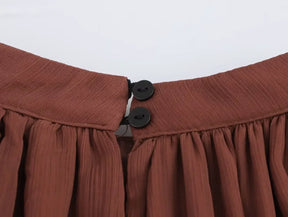 Vestido Elegante com Babados – Manga Longa, Alças Ajustáveis e Bainha Irregular