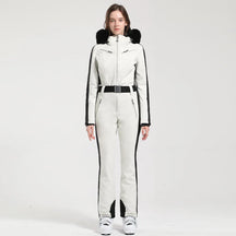 Macacão de Esqui Feminino GSOU SNOW – Peça Única, Acolchoado, Impermeável, Respirável e à Prova de Vento