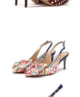 Sandálias CHCH – Salto Alto 7cm, Bico Fino com Laço